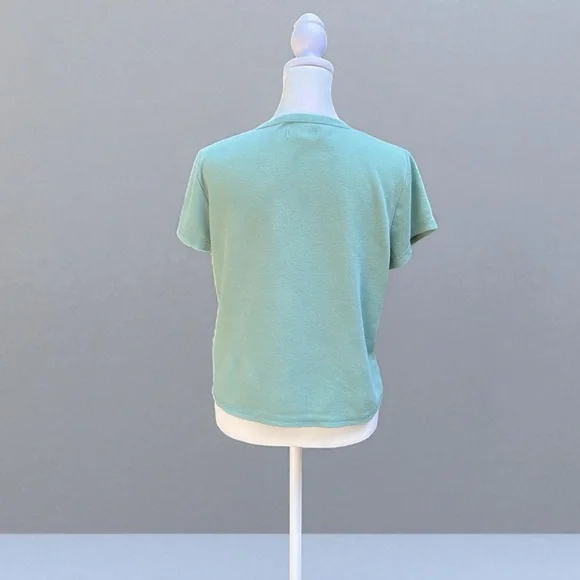 Madewell Split-Neck Henley Tee in Storied Sea Size Large - Picture 7 of 11